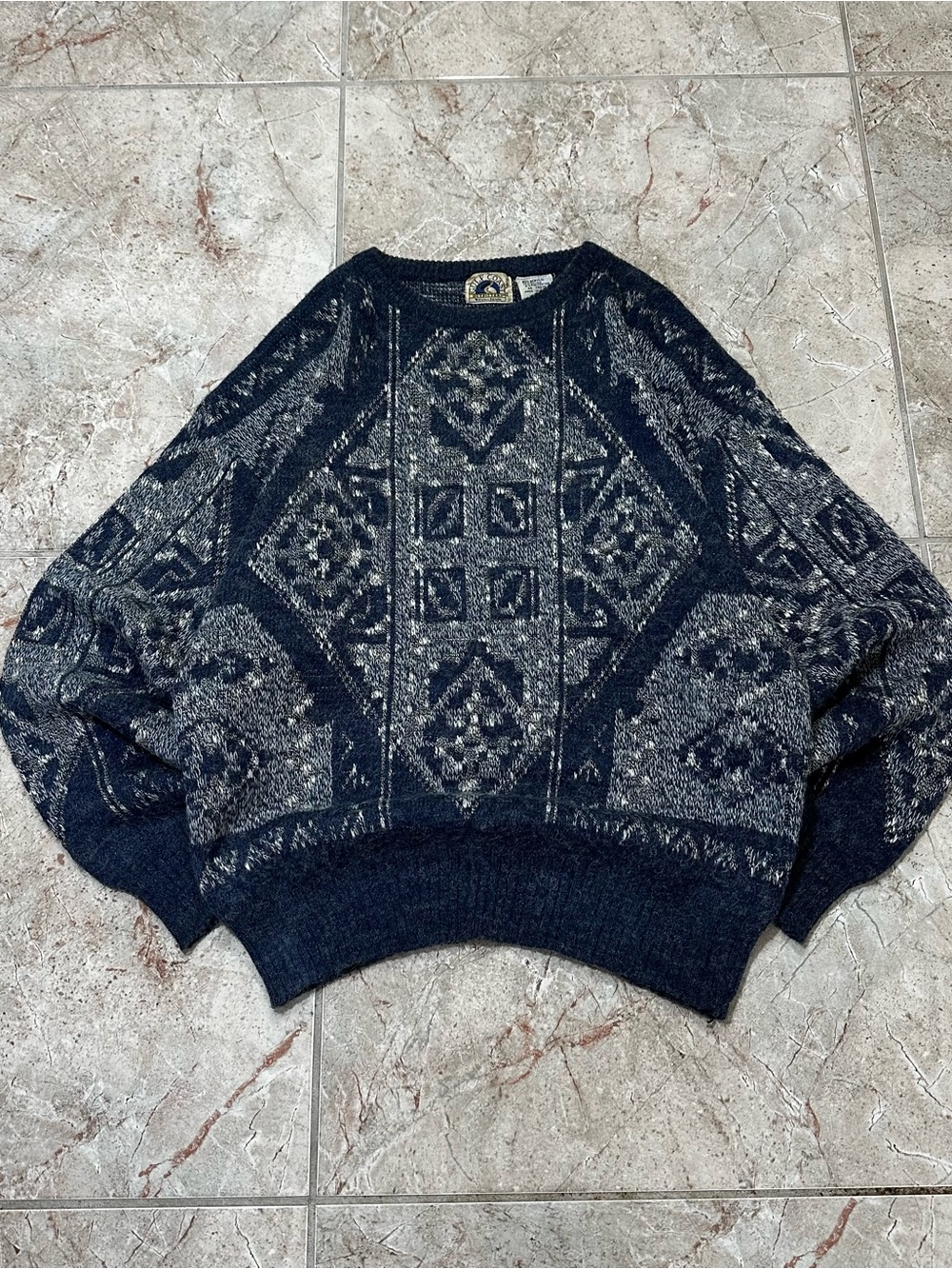 Vintage Gulf Coast Outfitters Geometric Knit Sweater L